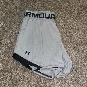 Under Armour Light Gray Performance Shorts